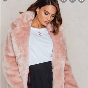 N A K D Colored Faux Fur Coat